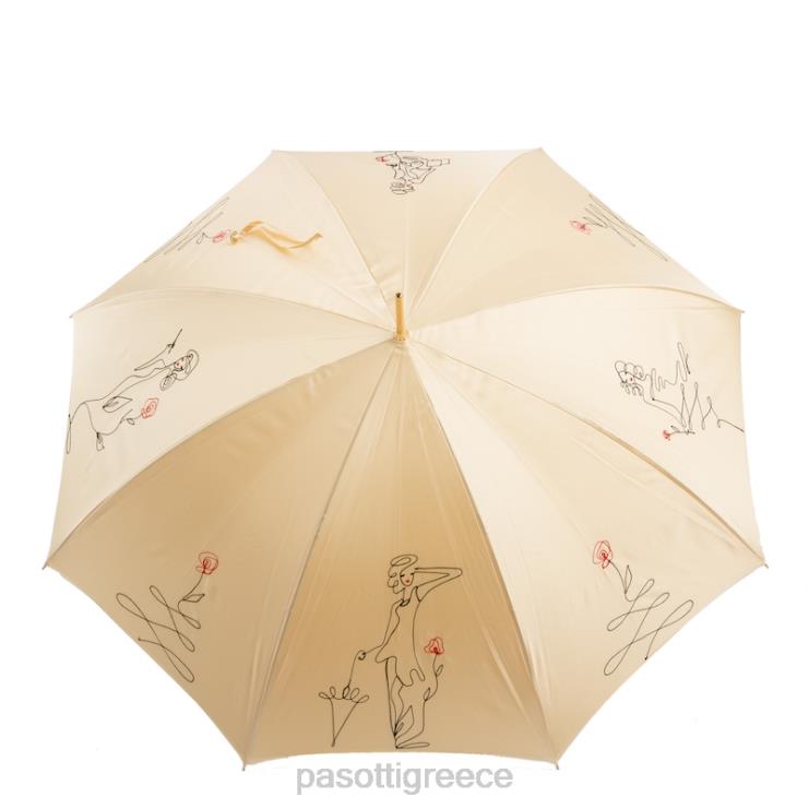 ομπρέλα | PASOTTI 222 plat-300 t8 - ομπρέλα ιβουάρ σκίτσο διπλό πανί 2N6B8534 γυναίκες